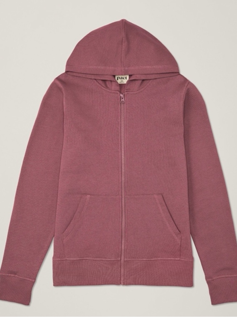 Pact Brushed Fleece Zip Hoodie in Maroon Sz Large NWOT - Picture 2 of 11